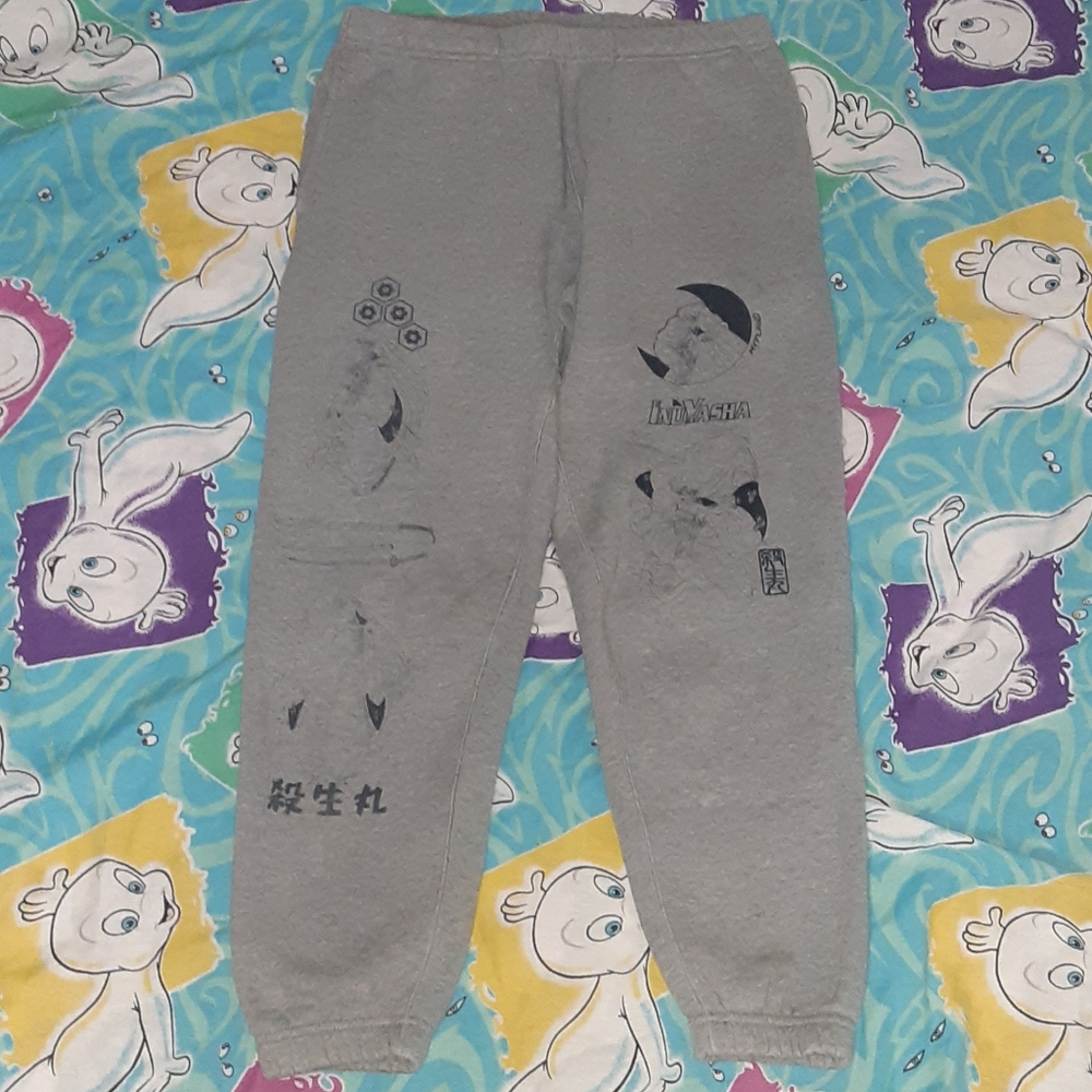 Inuyasha Gray Joggers Jogging Sweatpants Pants Manga Anime